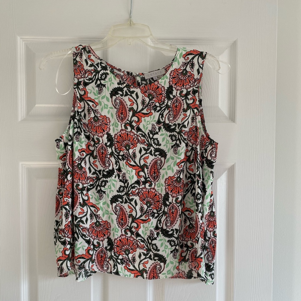 1State Sleeveless Floral Top